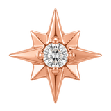 8 Point Burst - 14K Gold Stone Threadless/Threaded End - piercing-zone.com