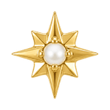 8 Point Burst - 14K Gold Stone Threadless/Threaded End - piercing-zone.com
