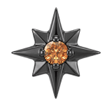 8 Point Burst - 14K Gold Stone Threadless/Threaded End - piercing-zone.com