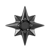 8 Point Burst - 14K Gold Stone Threadless/Threaded End - piercing-zone.com