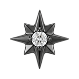 8 Point Burst - 14K Gold Stone Threadless/Threaded End - piercing-zone.com