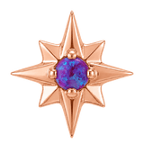 8 Point Burst - 14K Gold Stone Threadless/Threaded End - piercing-zone.com