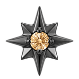8 Point Burst - 14K Gold Stone Threadless/Threaded End - piercing-zone.com