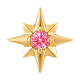 8 Point Burst - 14K Gold Stone Threadless/Threaded End - piercing-zone.com