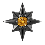 8 Point Burst - 14K Gold Stone Threadless/Threaded End - piercing-zone.com