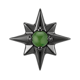 8 Point Burst - 14K Gold Stone Threadless/Threaded End - piercing-zone.com
