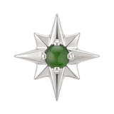 8 Point Burst - 14K Gold Stone Threadless/Threaded End - piercing-zone.com