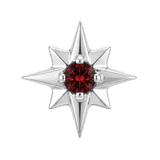 8 Point Burst - 14K Gold Stone Threadless/Threaded End - piercing-zone.com