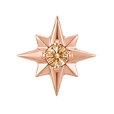 8 Point Burst - 14K Gold Stone Threadless/Threaded End - piercing-zone.com