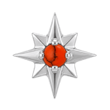 8 Point Burst - 14K Gold Stone Threadless/Threaded End - piercing-zone.com