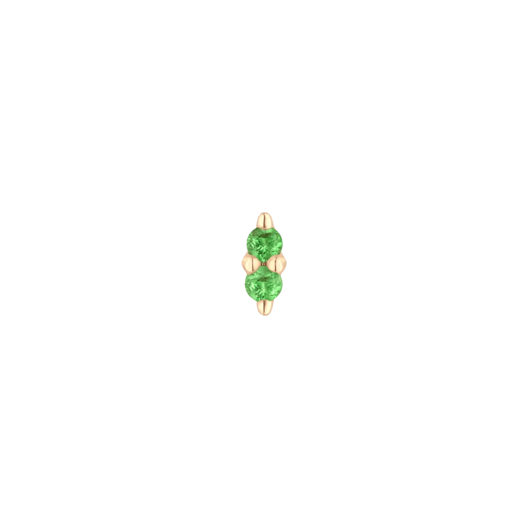 MISHKA PRONG 2 - TSAVORITE - THREADLESS END piercing-zone.com