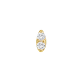 ProngSet Marquise – 14K/18K Gold Twin-Gem Threadless End
