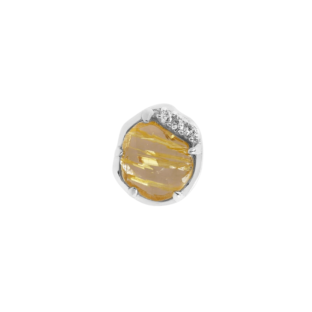 VISION - RUTILATED QUARTZ - THREADLESS END piercing-zone.com