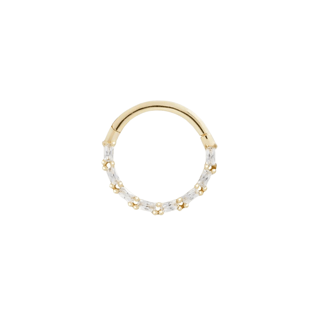 LOVED - CZ - SOLID 14KT GOLD CLICKER piercing-zone.com