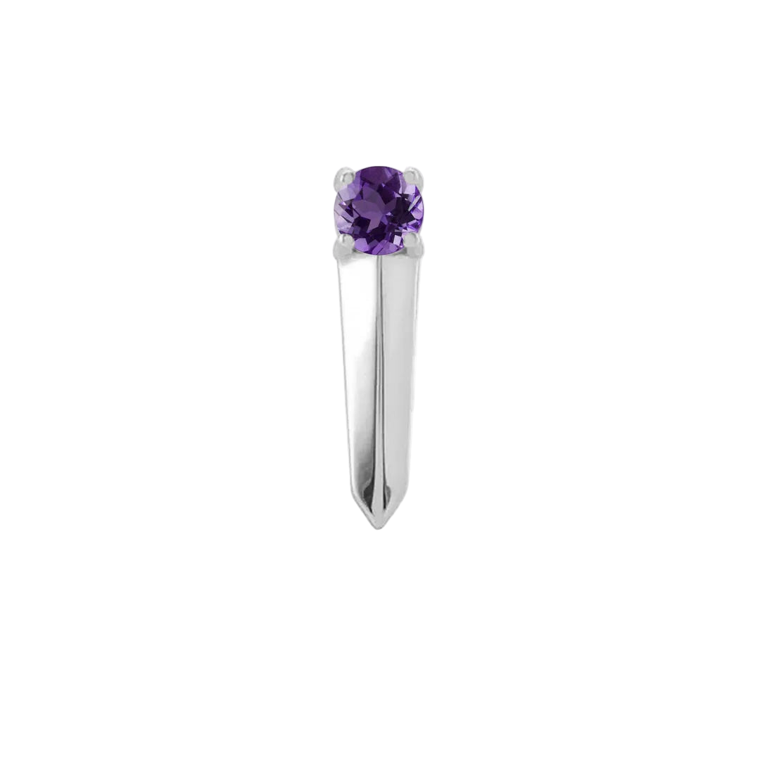 Gemmed Blade – 14K/18K Gold Gemstone Threadless End
