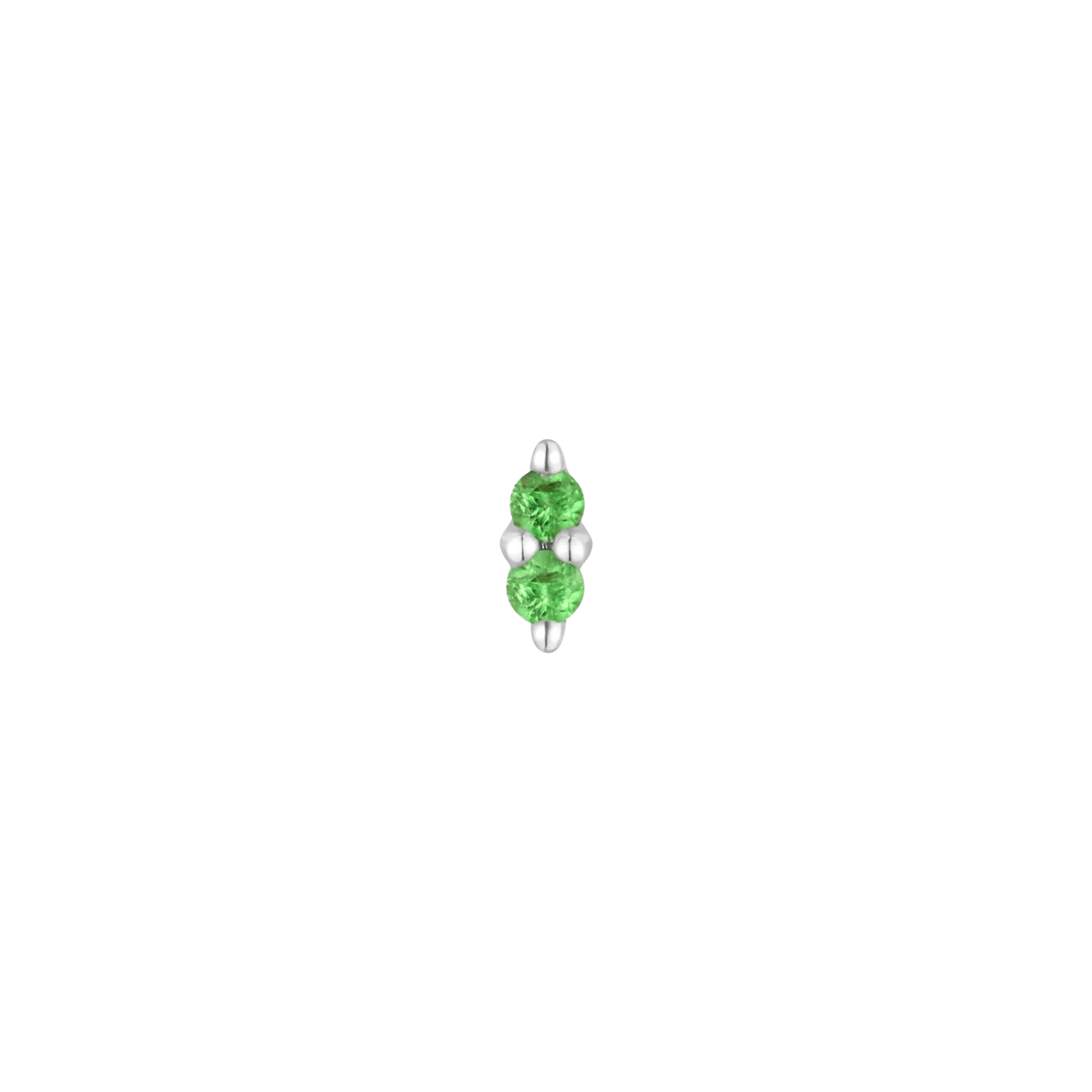 MISHKA PRONG 2 - TSAVORITE - THREADLESS END piercing-zone.com