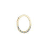 DIA - MERCURY MIST TOPAZ SOLID 14KT GOLD CLICKER piercing-zone.com