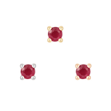 RUBY PRONG - THREADLESS END piercing-zone.com