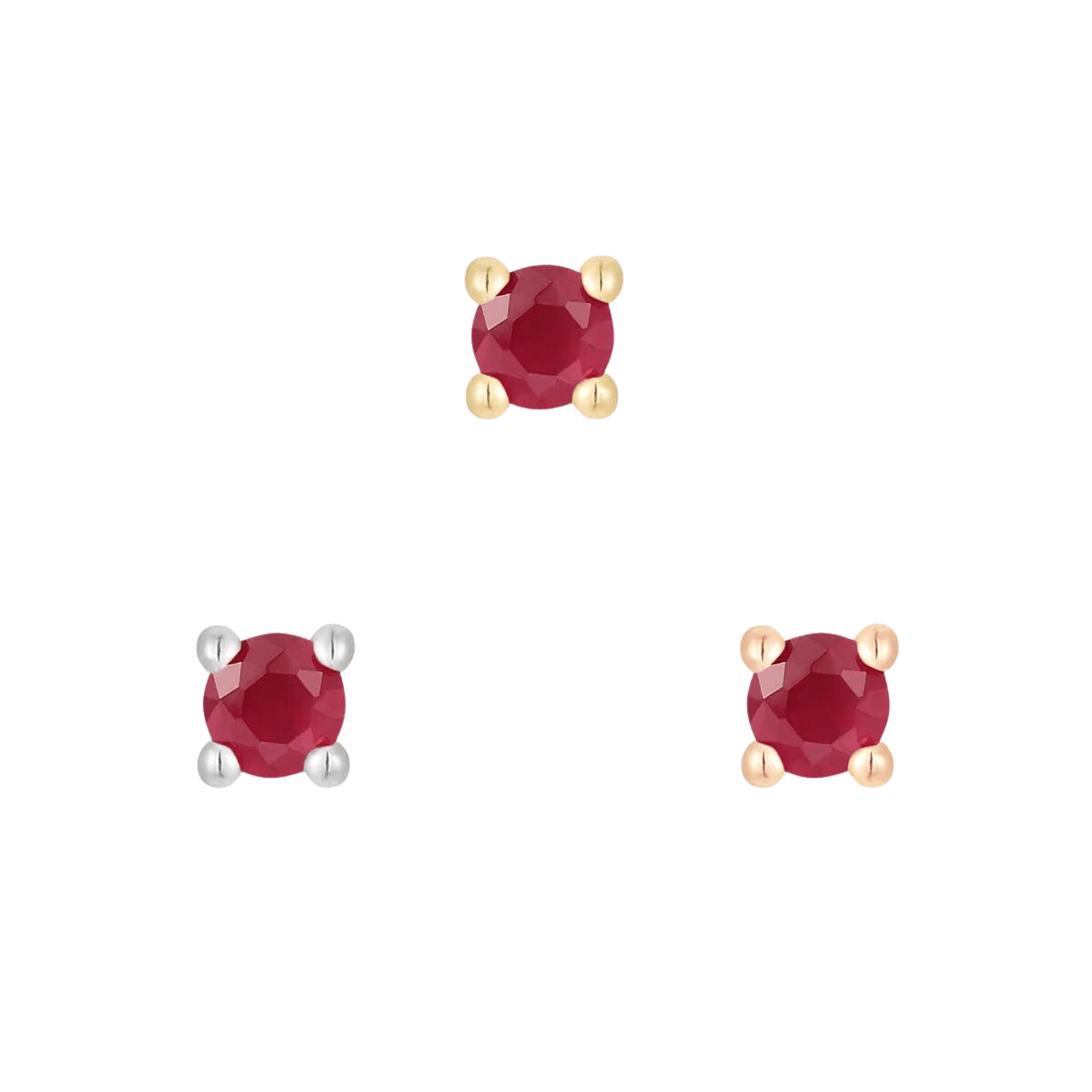 RUBY PRONG - THREADLESS END piercing-zone.com