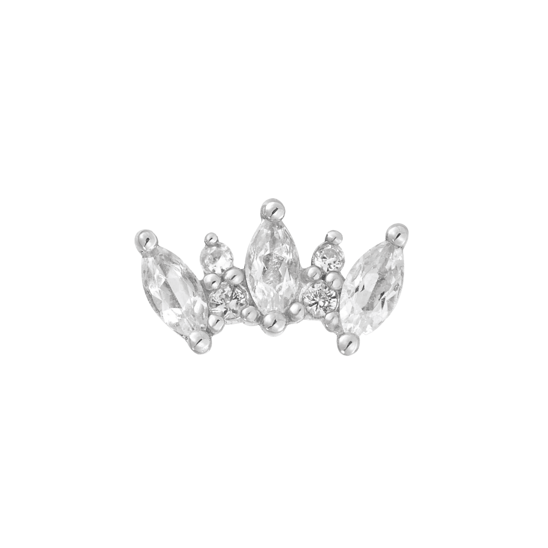 ALICE - WHITE SAPPHIRE - THREADLESS END piercing-zone.com