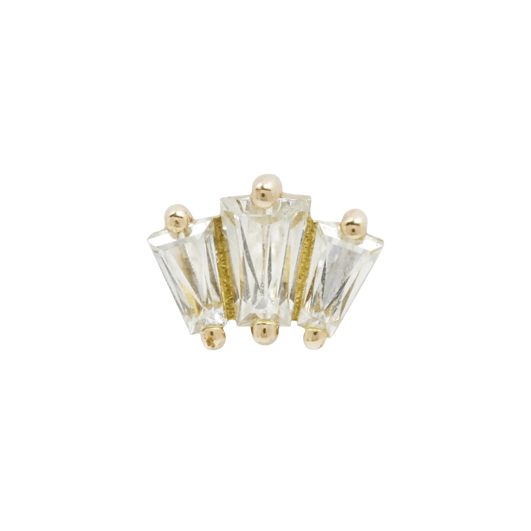 GEMMA TRIOS SMALL - CZ - THREADLESS END piercing-zone.com