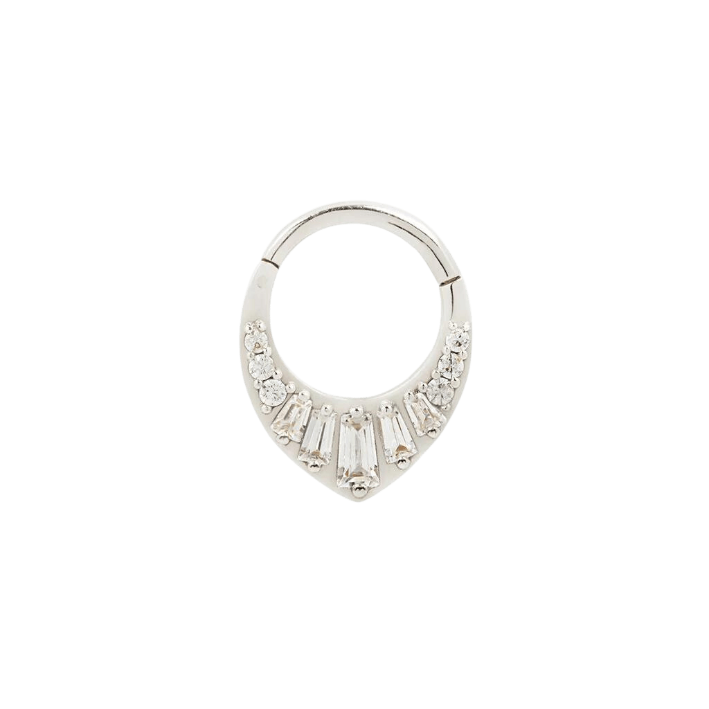 PRISM - CZ - SOLID 14KT GOLD CLICKER piercing-zone.com