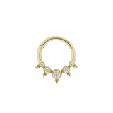 SIMONE - CZ - SOLID 14KT GOLD CLICKER piercing-zone.com