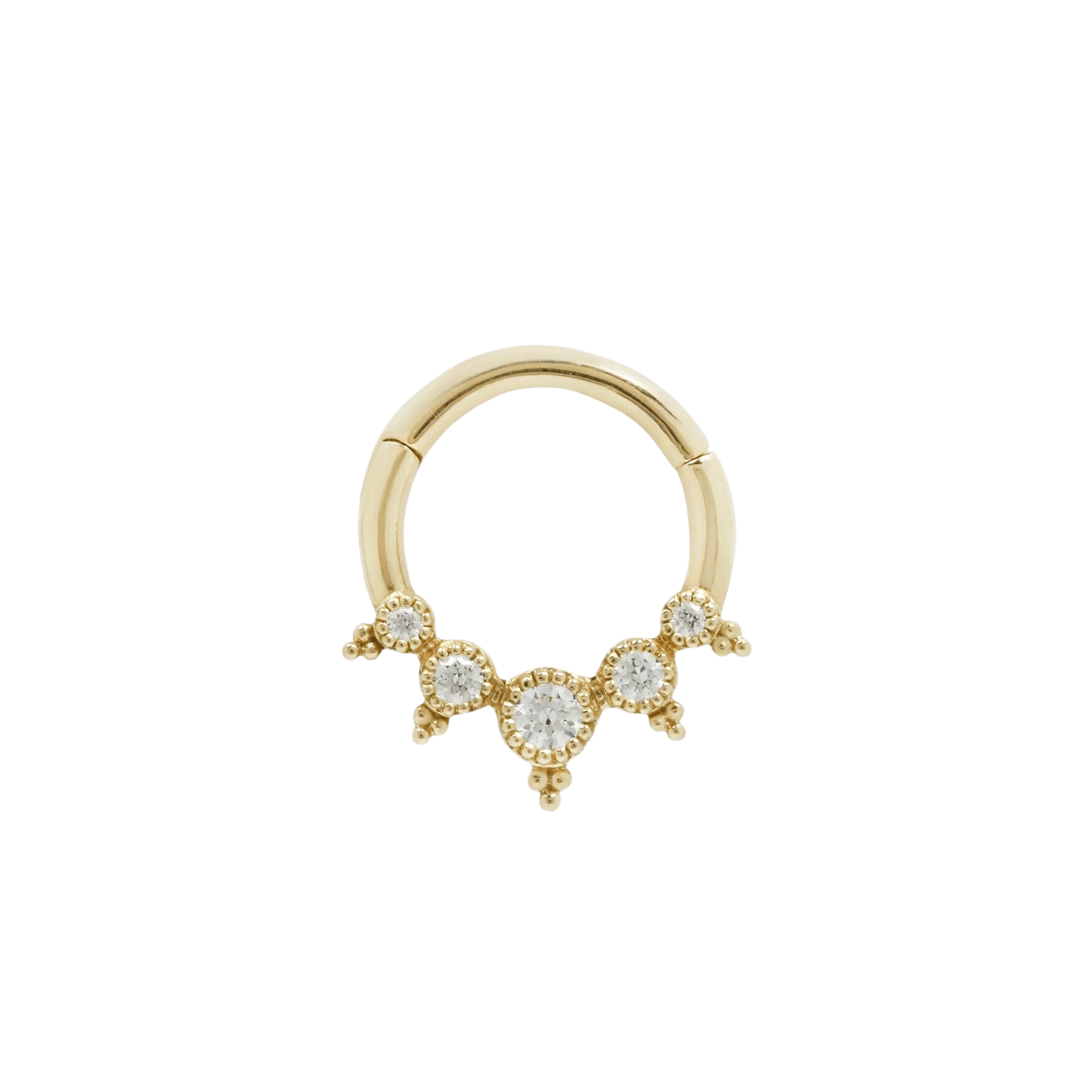 SIMONE - CZ - SOLID 14KT GOLD CLICKER piercing-zone.com