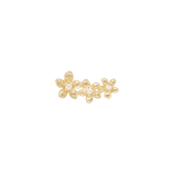 Gaia Flower CZ Threadless End – 14K Gold Support Piece