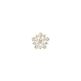 AUDACIOUS - SWAROVSKI CZ - GOLD THREADLESS END piercing-zone.com