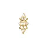 Mimosa – 14K Gold Birthstone & Diamond Threadless End