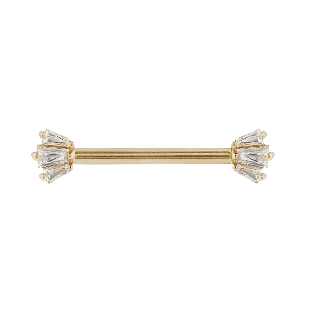 GEMMA TRIOS CZ - FORWARD FACING - THREADLESS END piercing-zone.com