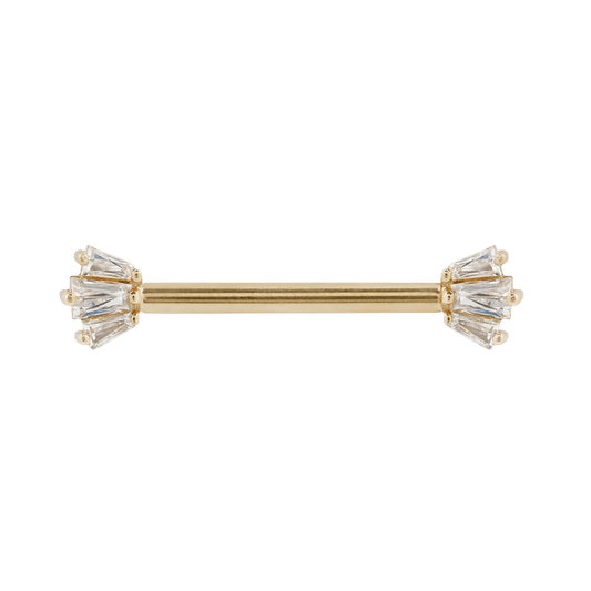 GEMMA TRIOS CZ - FORWARD FACING - THREADLESS END piercing-zone.com