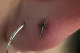 BLADE - RHODIUM - THREADLESS END piercing-zone.com