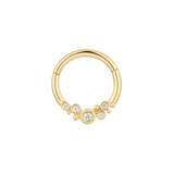 EFFERVESCENT - CZ - GOLD CLICKER piercing-zone.com
