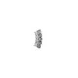 Whisper + Shout – 14K Gold Grey Diamond & CZ Threadless End