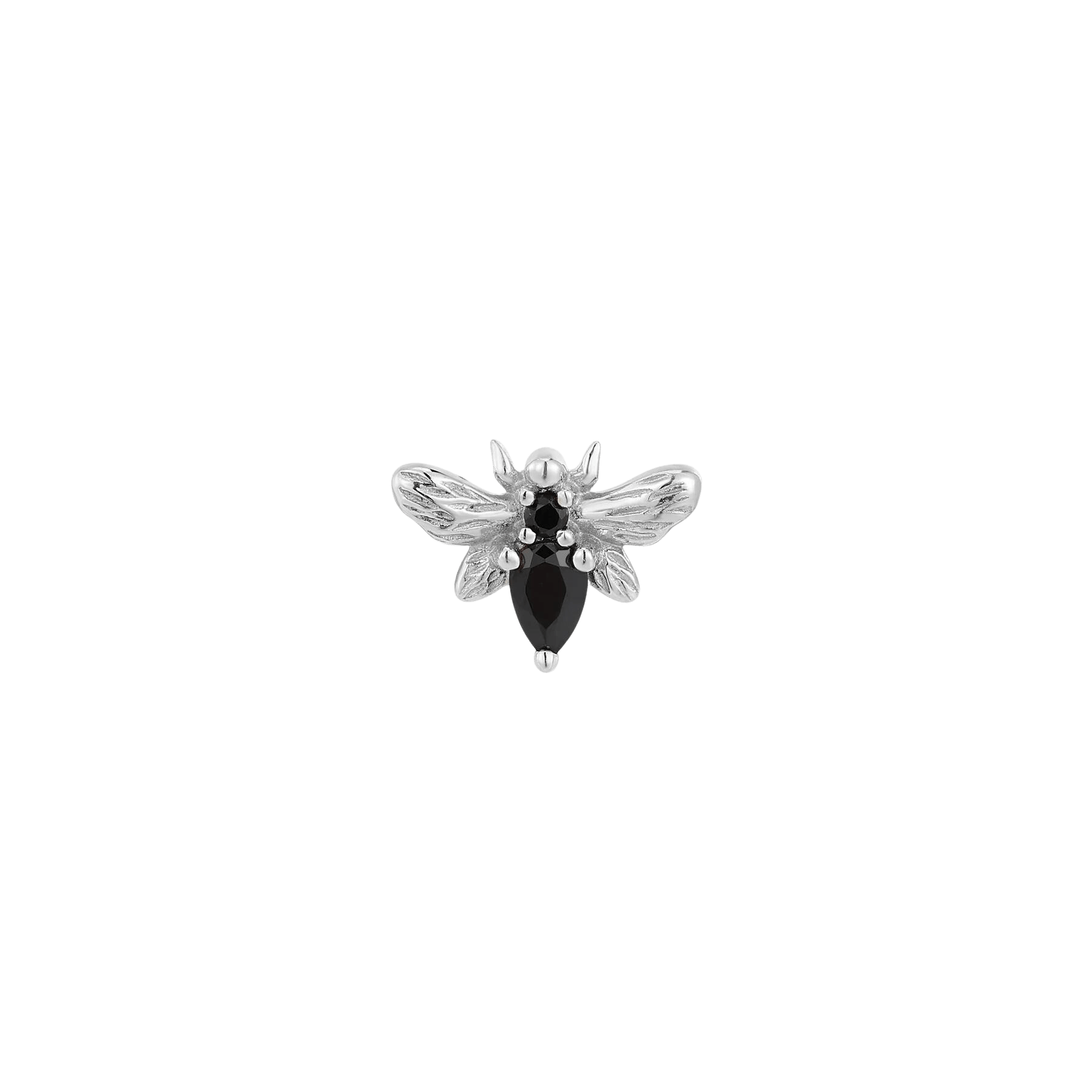 BEE CHIC - BLACK SPINEL - THREADLESS END piercing-zone.com