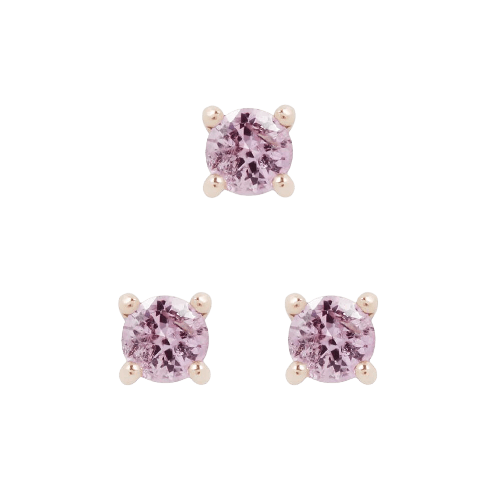 PINK SAPPHIRE PRONG - THREADLESS END piercing-zone.com