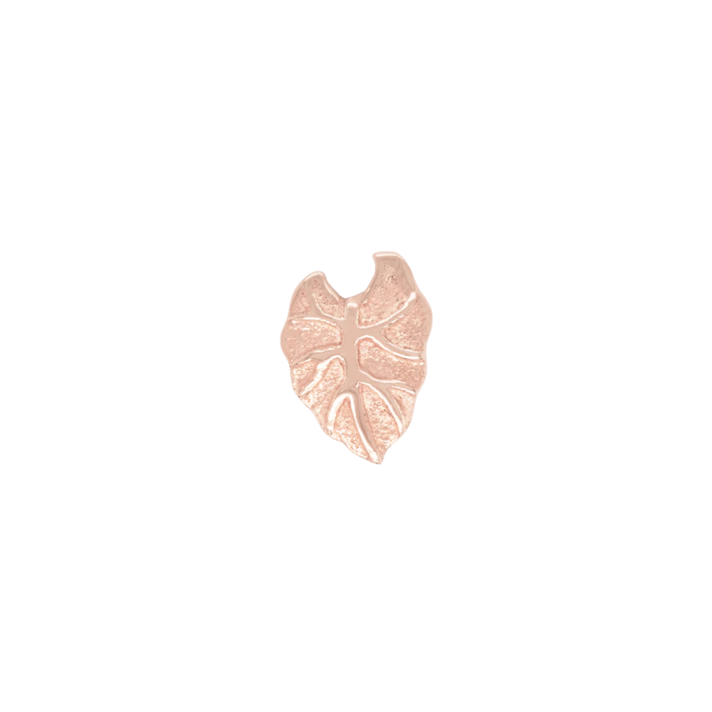 Kalo Leaf Threadless End – 14K Gold Hawaiian Symbol
