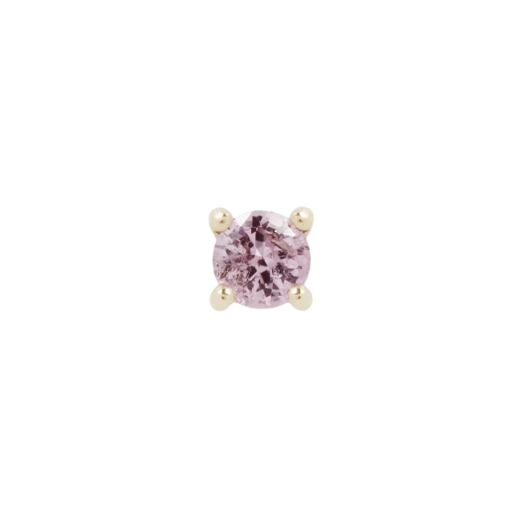 PINK SAPPHIRE PRONG - THREADLESS END piercing-zone.com