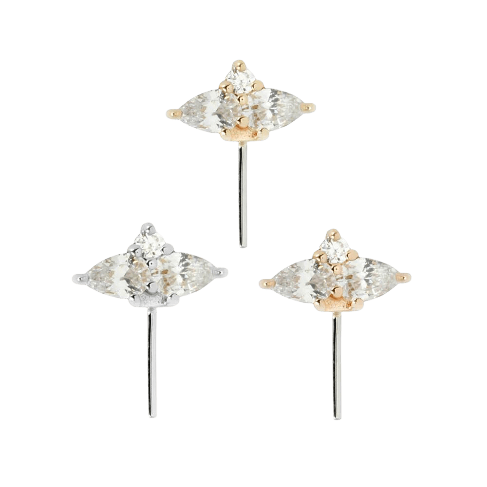 ETHEREAL - CZ - FORWARD FACING - THREADLESS END piercing-zone.com