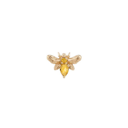 BEE CHIC - CITRINE - THREADLESS END piercing-zone.com