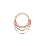 TEMPESTE - GENUINE DIAMOND SET SOLID 14KT GOLD CHAIN CLICKER piercing-zone.com