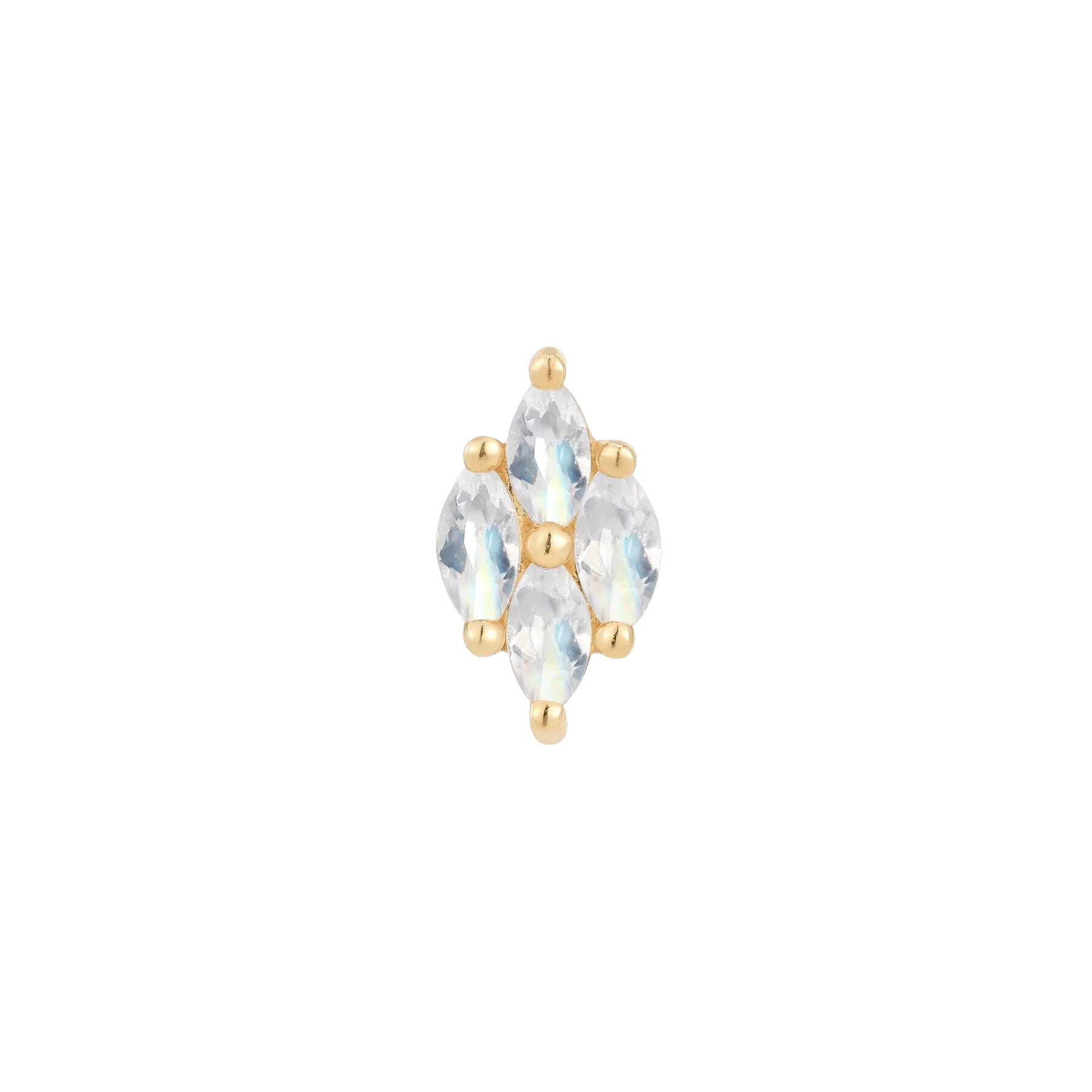 Dream On – 14K Gold Moonstone Threadless End