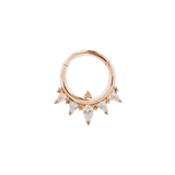 TAJA - CZ - SOLID 14KT GOLD CLICKER piercing-zone.com