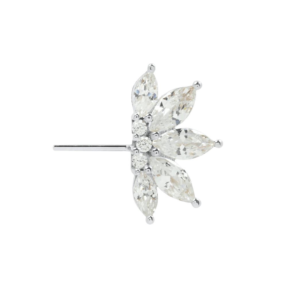 VALENTINA - CZ - FORWARD FACING - THREADLESS END piercing-zone.com