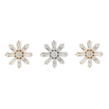DELIAH BAGUETTE FLOWER - CZ - THREADLESS END piercing-zone.com