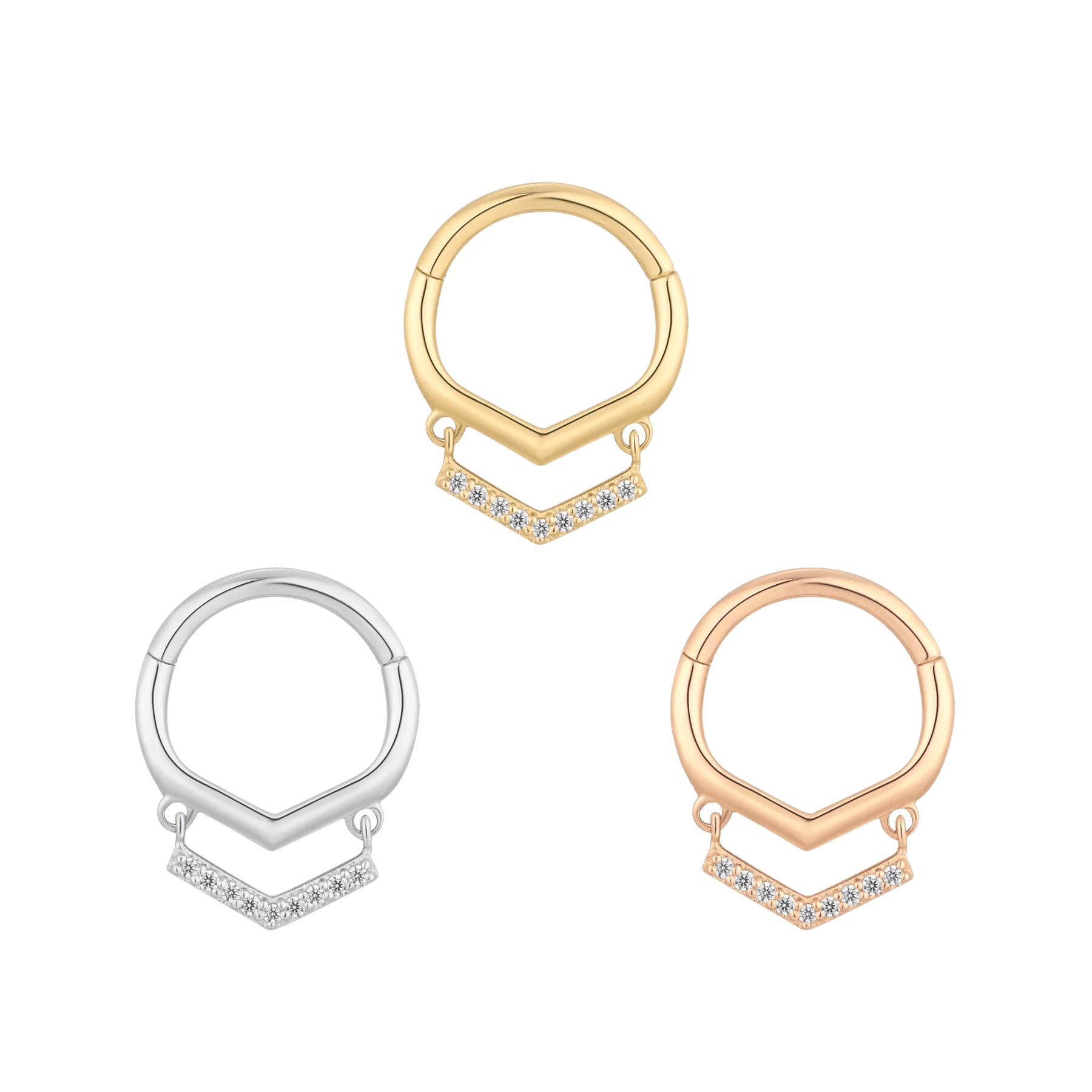 AIN'T NO DISCO - CZ - GOLD CLICKER piercing-zone.com