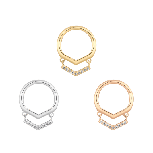AIN'T NO DISCO - CZ - GOLD CLICKER piercing-zone.com