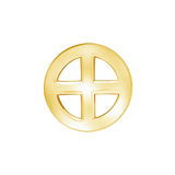 Earth Symbol – 14K/18K Gold Flat Threadless End